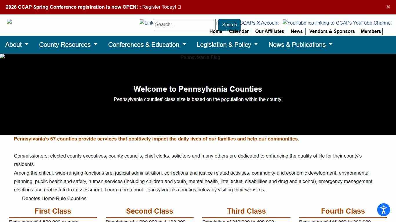 CCAP - Pennsylvania County by Class